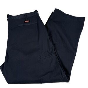 Dickies Pants Mens 38x30 Navy Blue Workwear Double Knee Utility Straight Leg